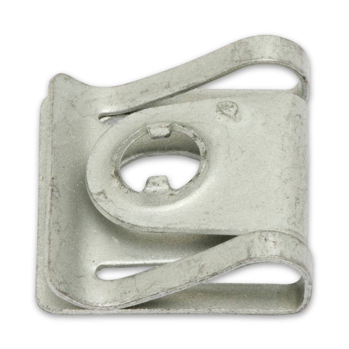 Kfz-Blechmutter, Stahl Zink-Lamelle silber, 25 × 25 mm: Produktansicht