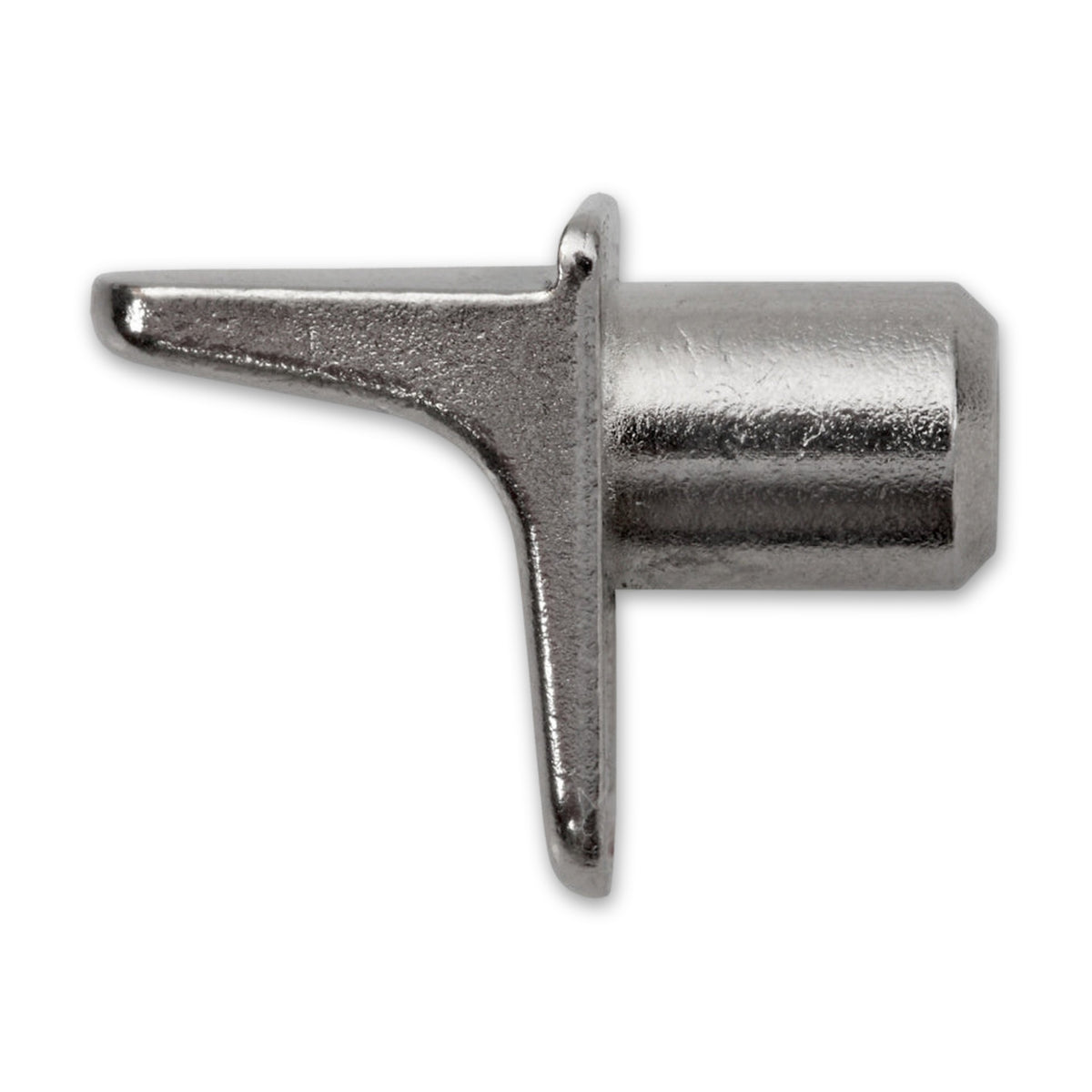 Bodenträger mit Zapfen und Winkel, Stahl vernickelt, 6 mm: Produktansicht