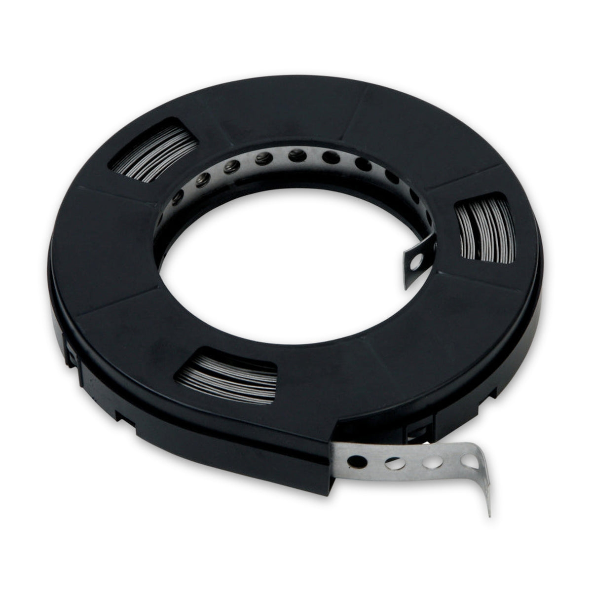 Montagelochband in Kunststoffkassette, Stahl verzinkt, 17 mm × 10 m: Produktansicht