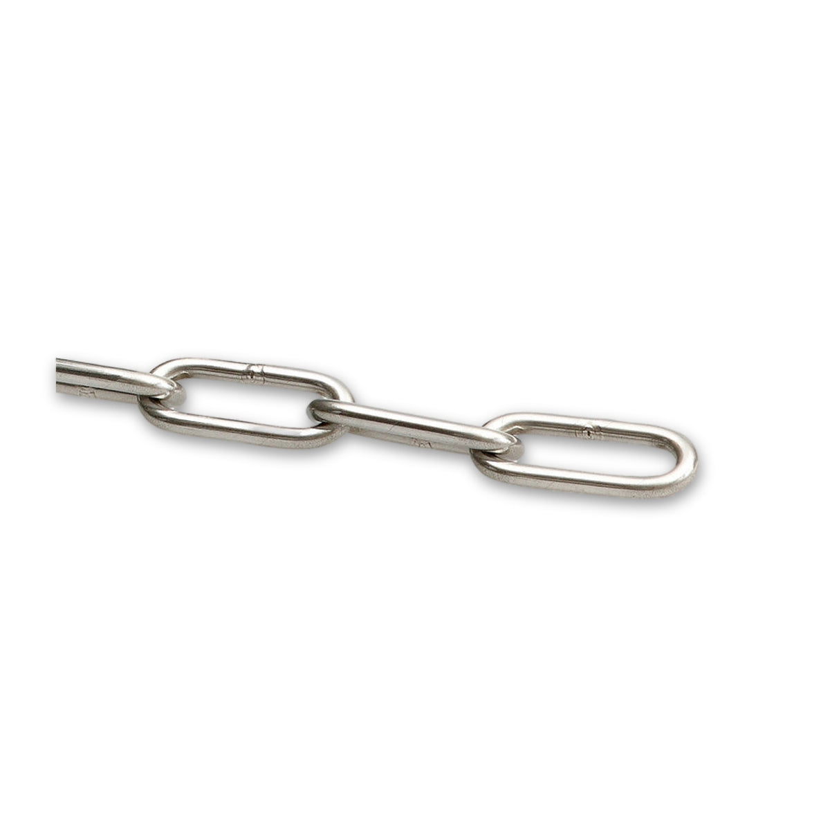Rundstahlkette langgliedrig, Edelstahl A2, DIN 5685-1, 4 mm: Produktansicht