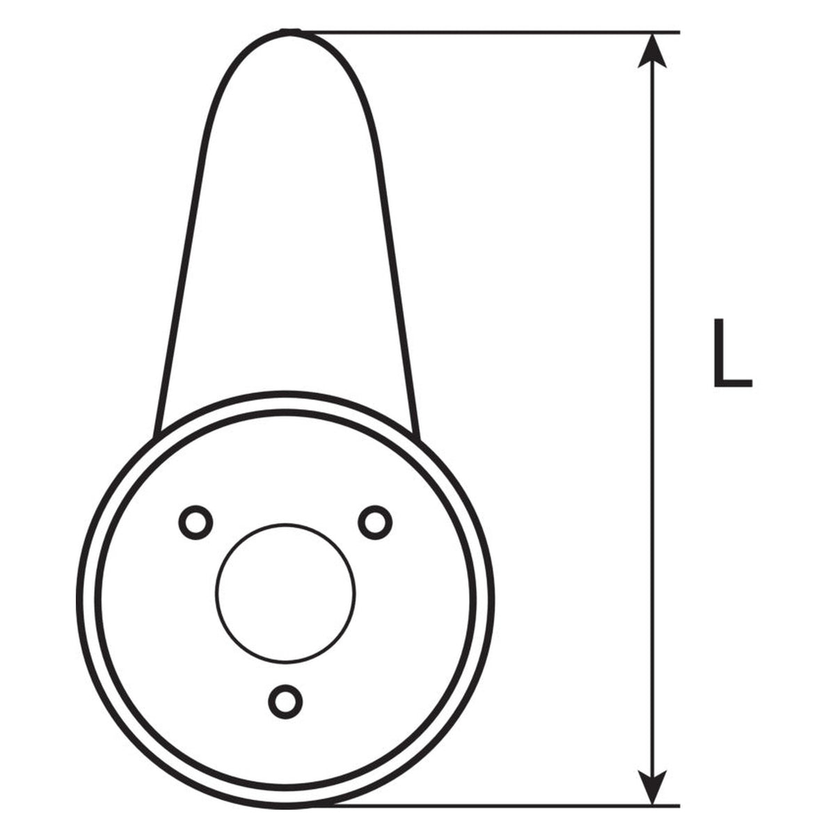 Wandhaken für Betonwände weiß, Kunststoff und Stahl, 23 mm: Produktansicht