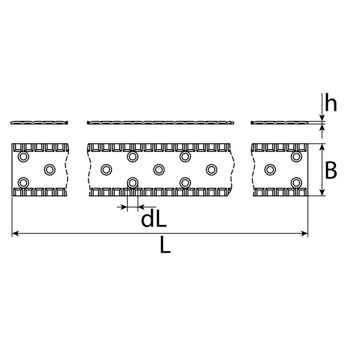 Windrispenband, Stahl sendzimirverzinkt, 40 mm × 50 m, Z-9.1-545: Produktansicht