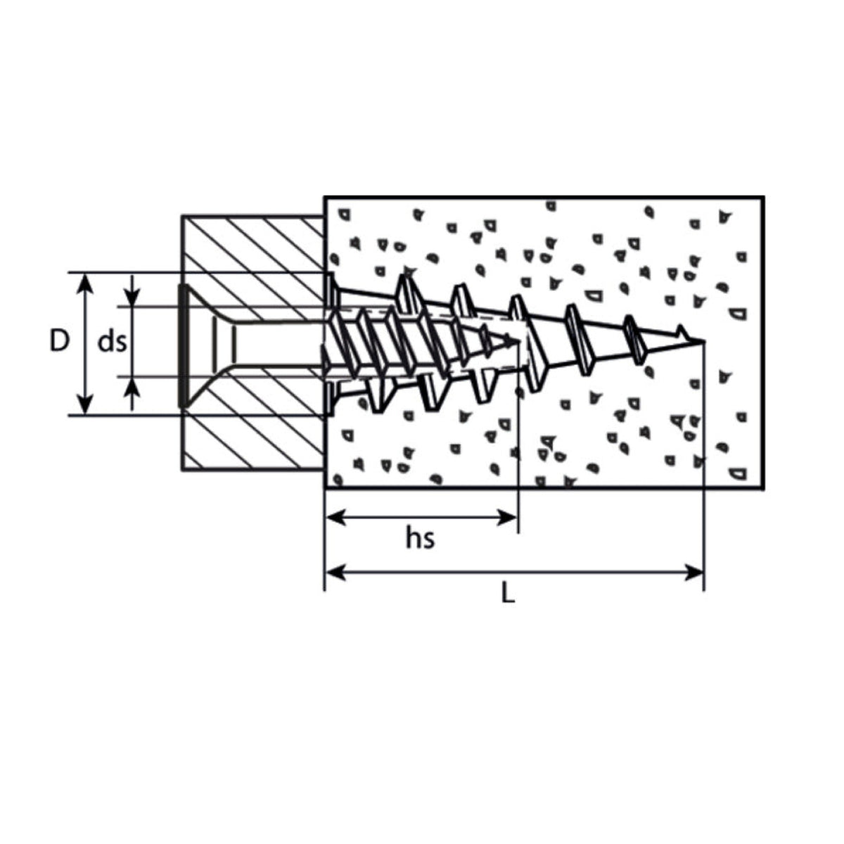 Schnecken- und Isolierplattendübel, Polyethylen: Produktansicht