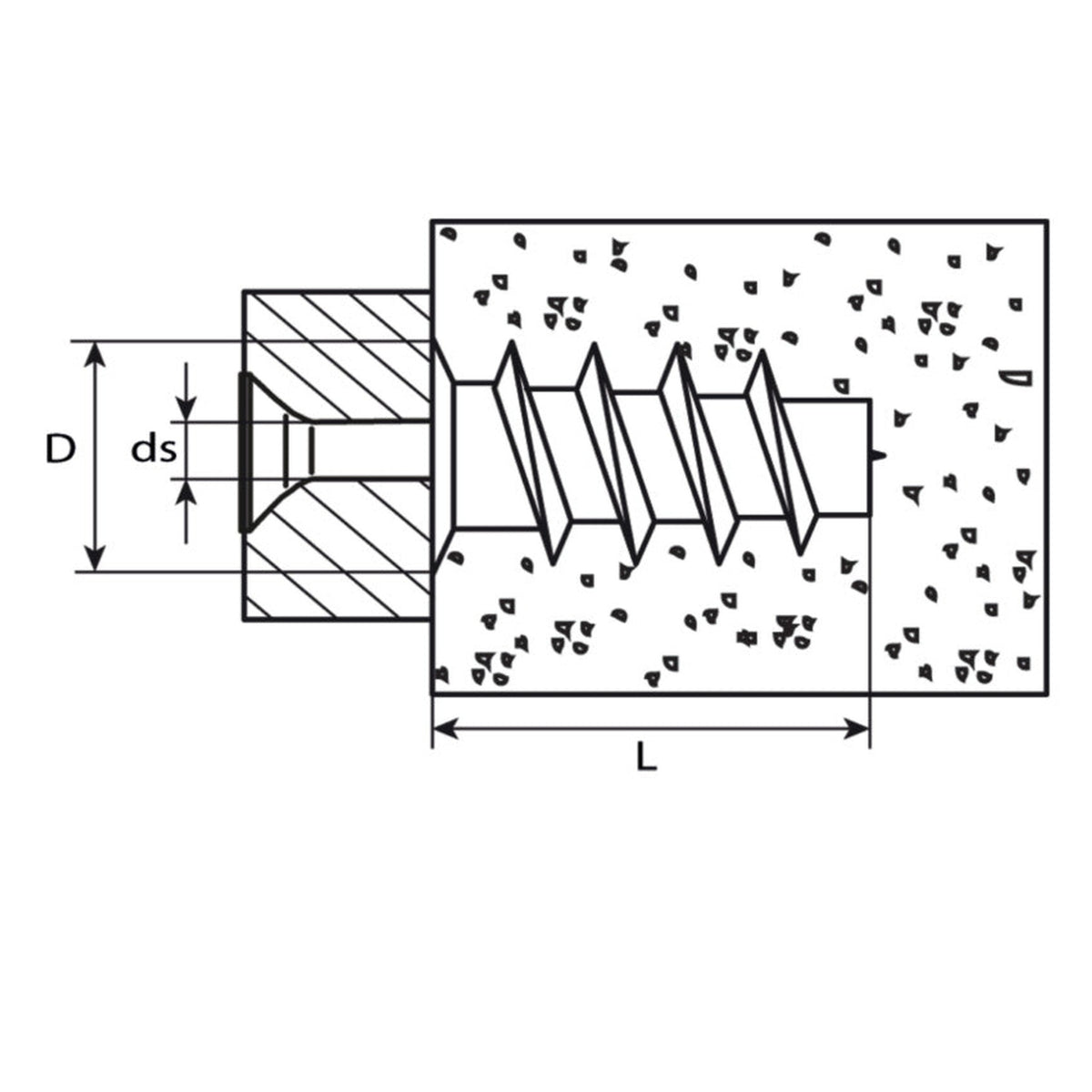 Gipskartondübel, Nylon, 13 × 24 mm: Produktansicht