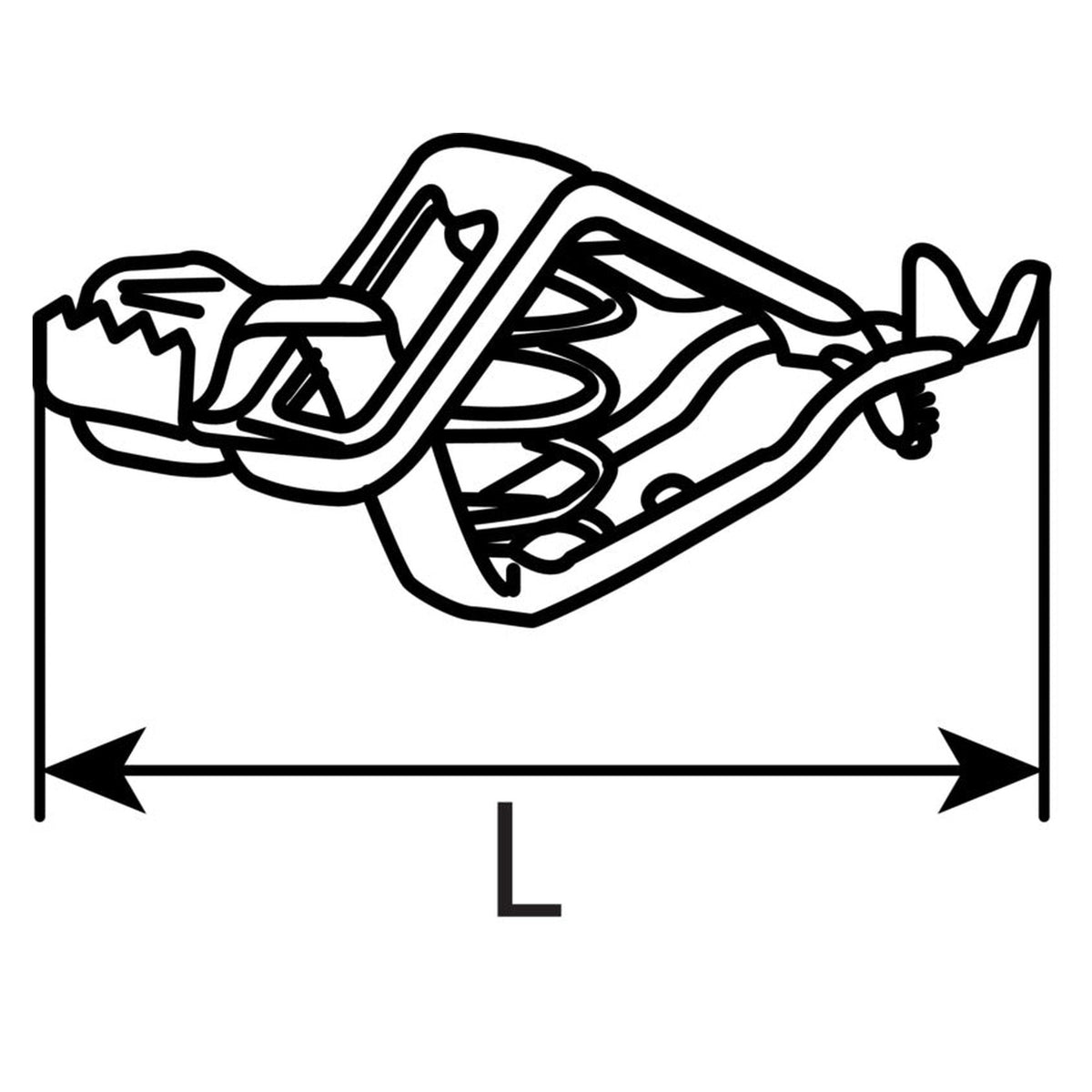 Batterie-Ladeclip Pluspol 25 A, Stahl sendzimirverzinkt, 75 mm: Produktansicht