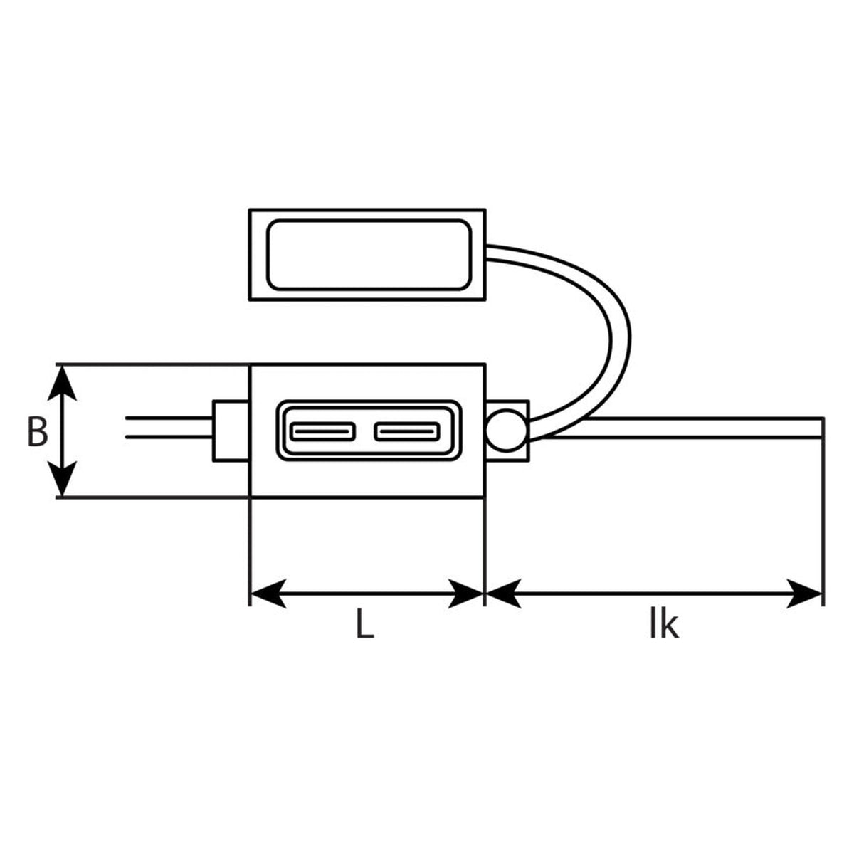 Kfz-Sicherungshalter mit Kabel, 2 bis 25 A, 2,5 mm²: Produktansicht