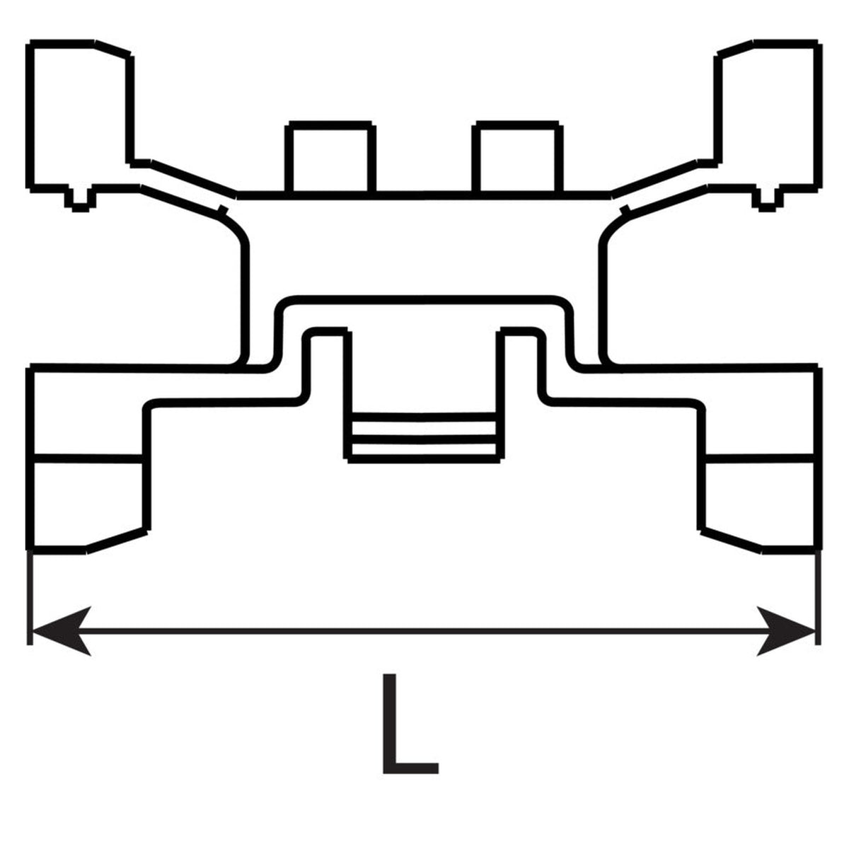 Kfz-Dachleistenklammer, 40 × 25 mm: Produktansicht