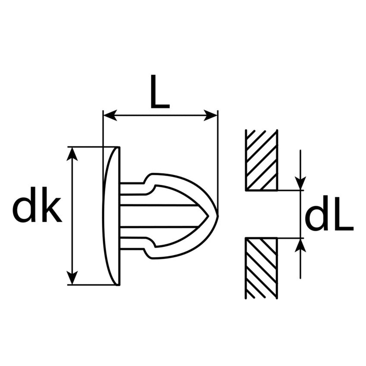 Kfz-Abdeckstopfen – Befestigungsloch ab 8,8 mm, L 15 mm, dk 18 mm: Produktansicht