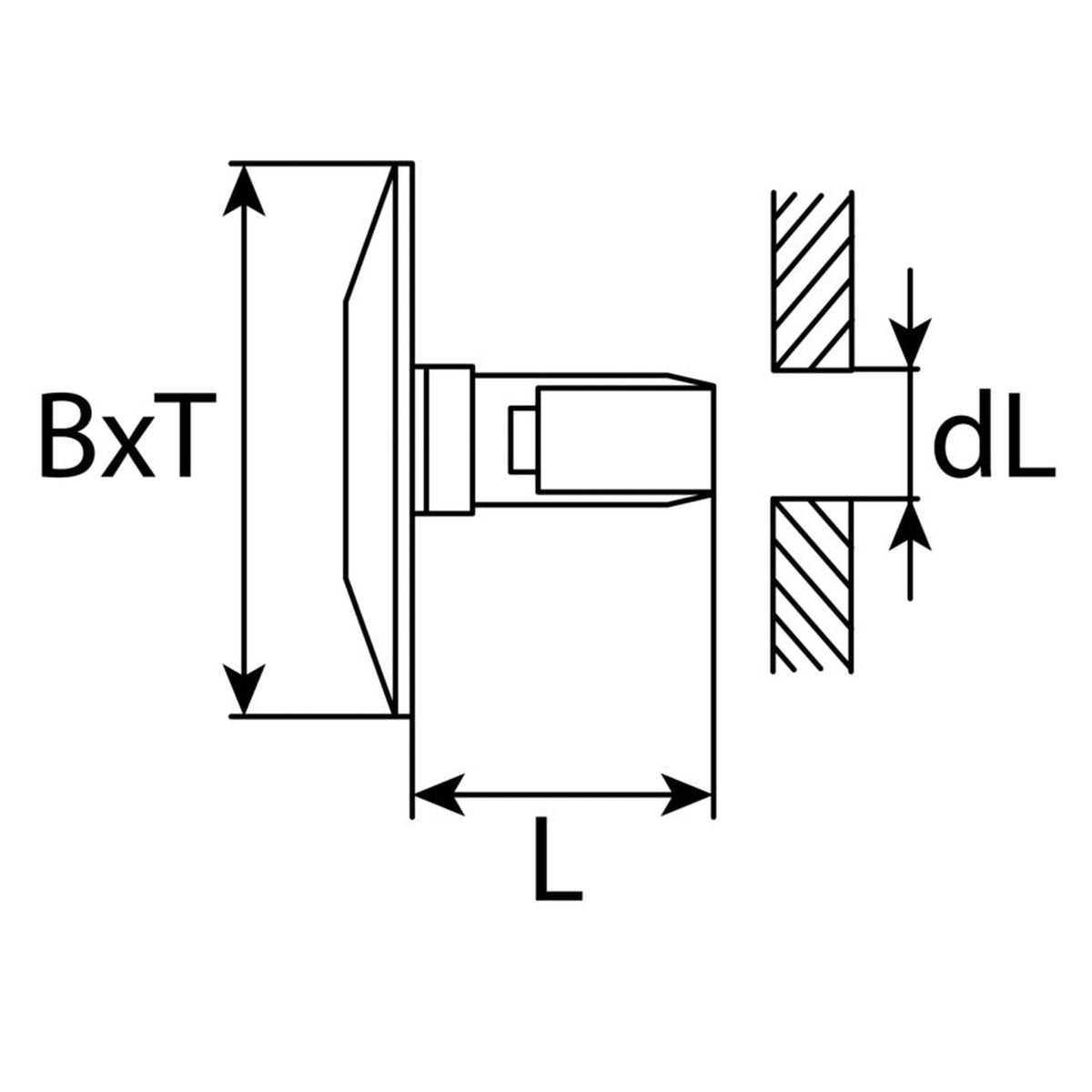Kfz-Abdeckstopfen, dL 4 mm, Kopf 17 mm x 8 mm: Produktansicht