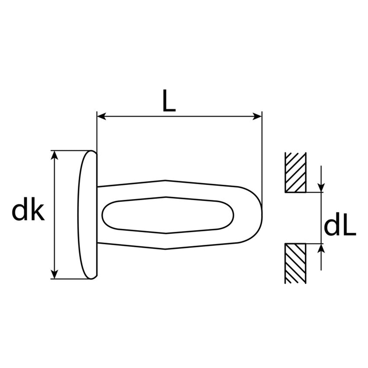 Kfz-Abdeckstopfen aus Kunststoff, dk 7,5 mm: Produktansicht