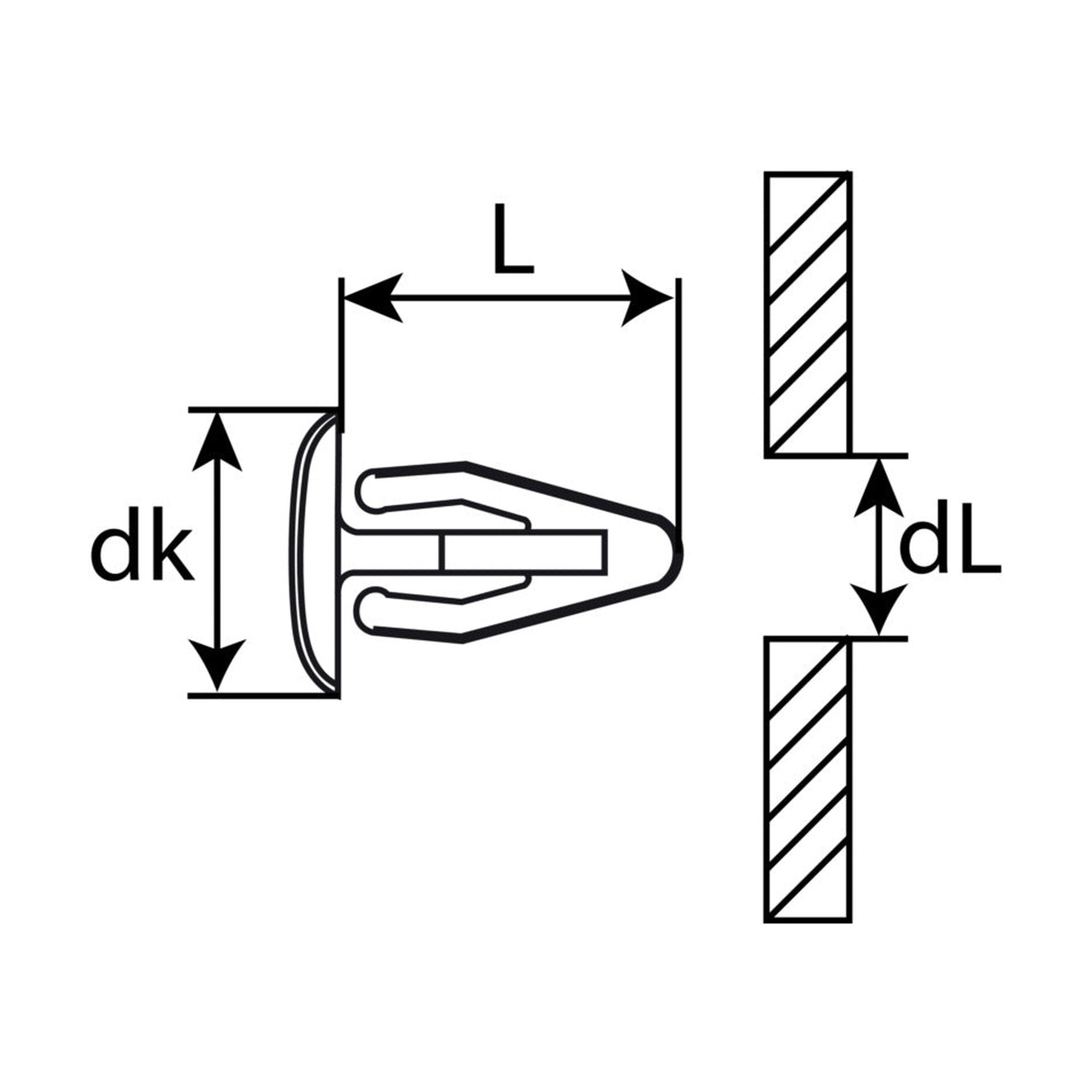 Kfz-Abdeckstopfen aus Kunststoff – L 20 mm, dk 14 mm – Produktansicht 2