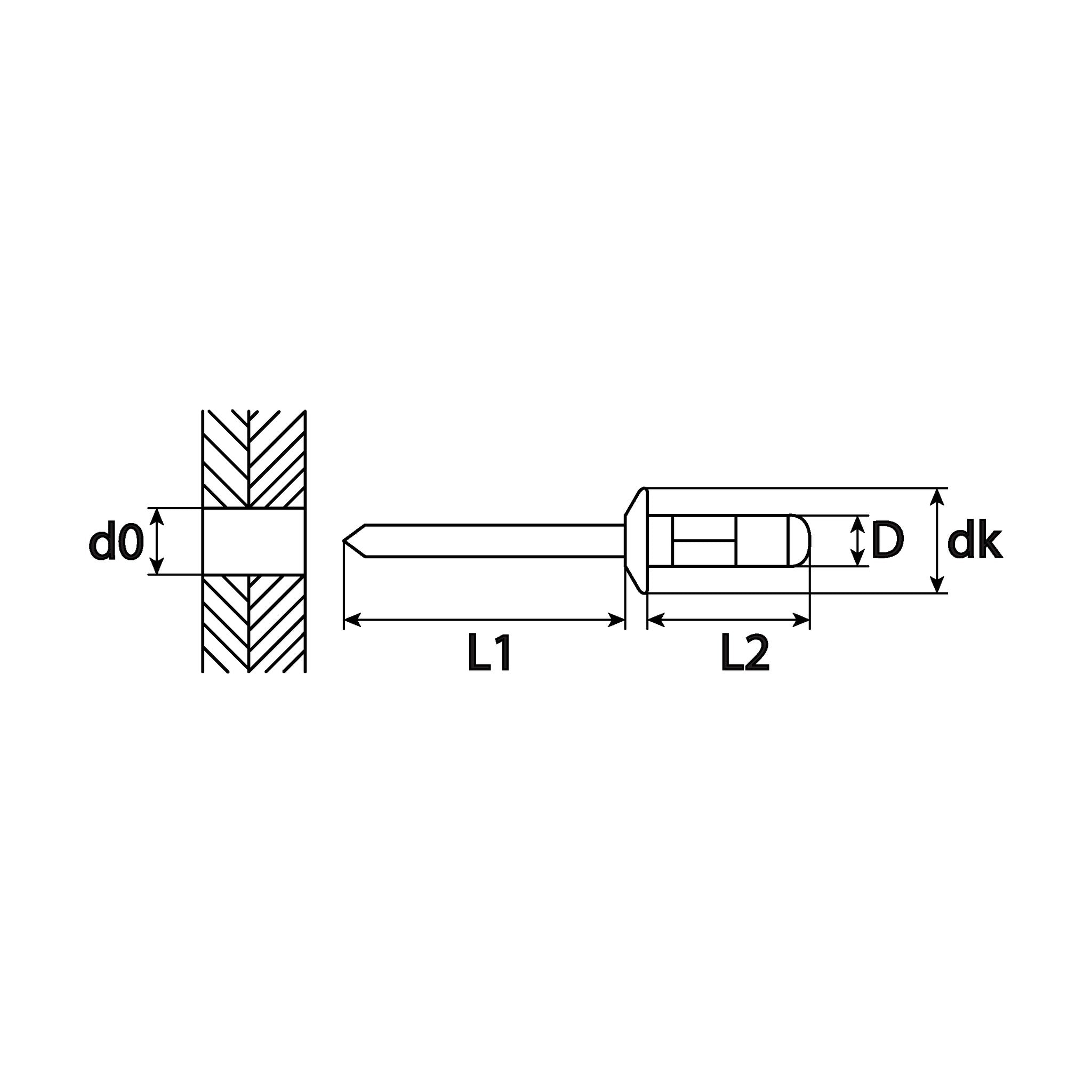 Aluminiumblindniet für Kfz – Produktansicht 2