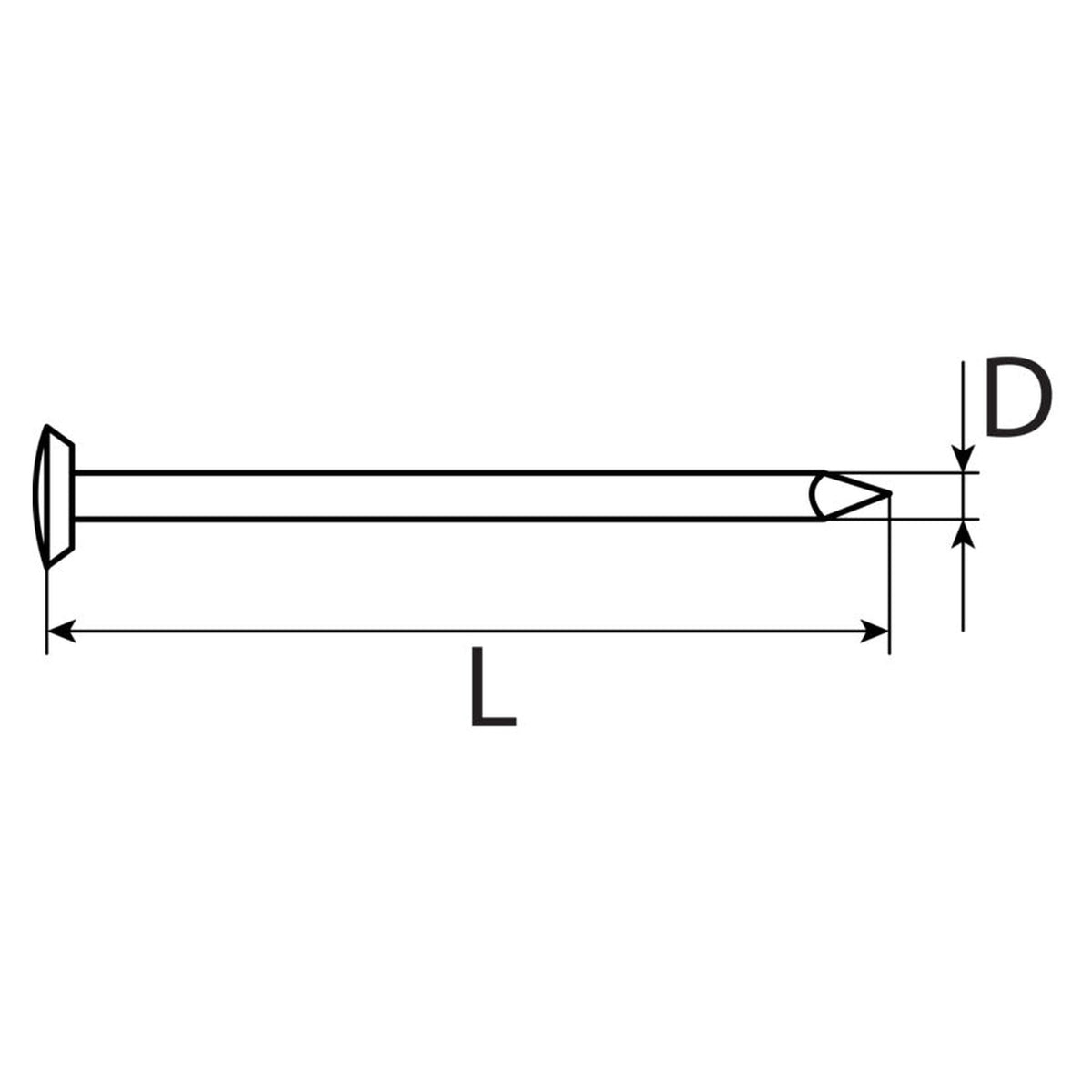 Stahlnadel überkapselt, Stahl gebläut, 1,4 × 26 mm: Produktansicht
