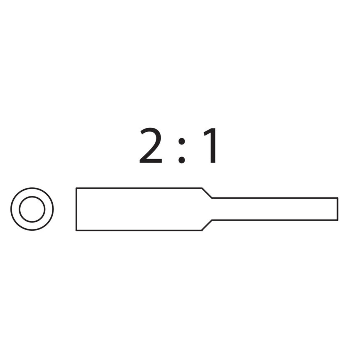 Wärmeschrumpfschlauch-Set, Schrumpfrate 2:1, 10 cm, 4-teilig: Produktansicht