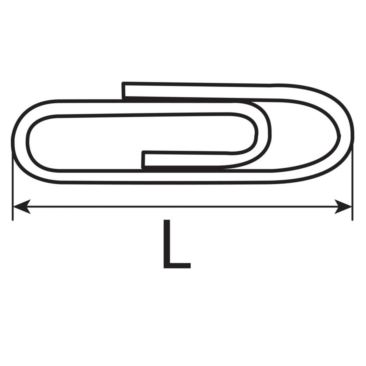 Büroklammer bunt, Stahl, 1,15 × 28 mm: Produktansicht