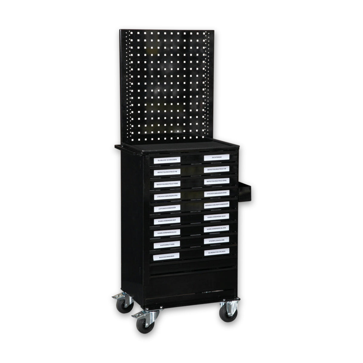Mobiler Werkstattwagen, schwarz, 1.550 × 660 × 425 mm: Produktansicht
