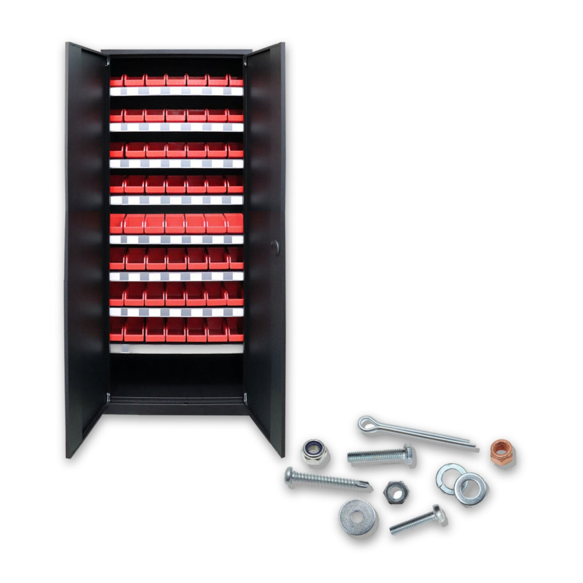Werkstattschrank für Kfz-DIN-Teile, 1.800 × 800 × 380 mm: Produktansicht
