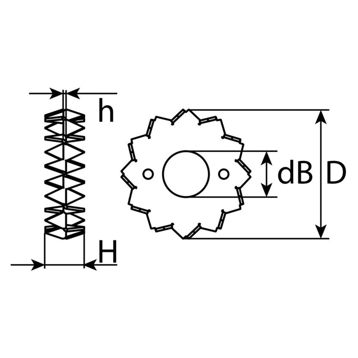 Einpressdübel doppelseitig, Stahl feuerverzinkt, Bolzen 12 mm: Produktansicht
