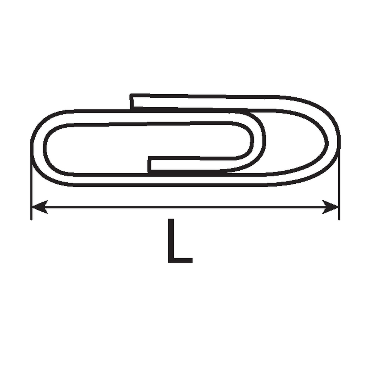 Büroklammer bunt, Stahl, 1,15 × 28 mm: Produktansicht