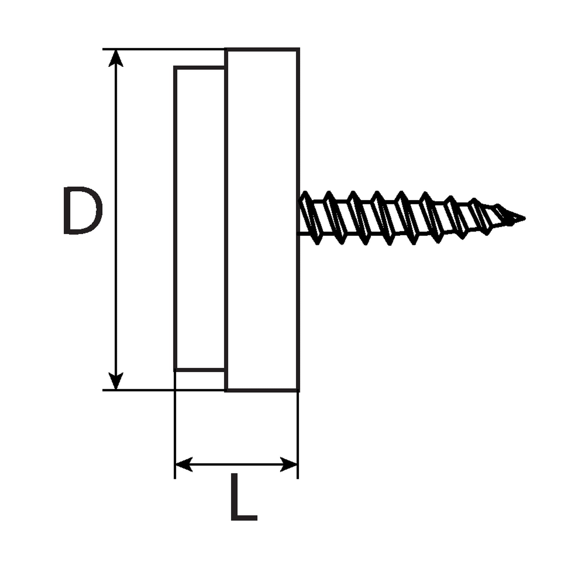 Filzgleiter zum Einschrauben weiß, Filz, Höhe 8 mm: Produktansicht