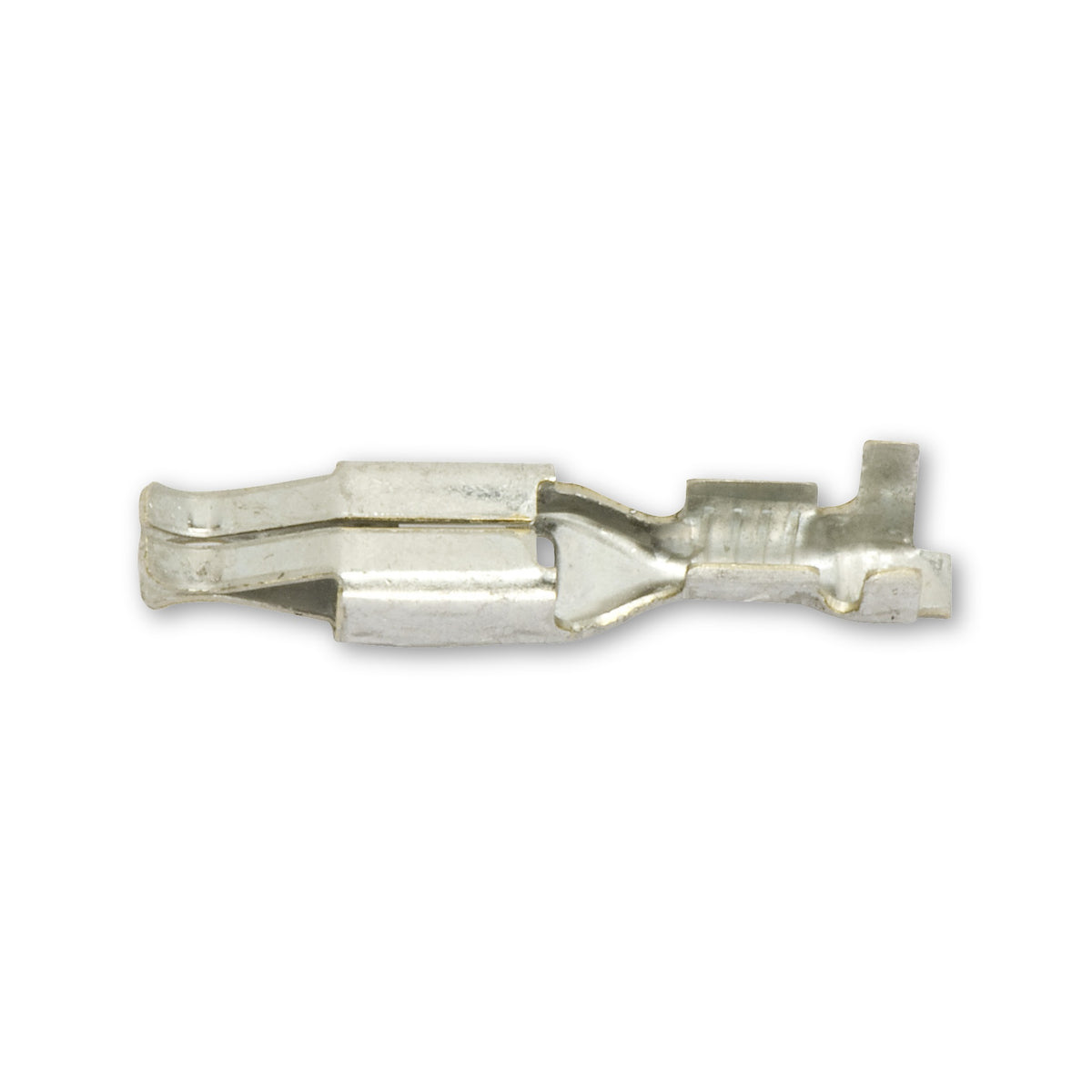 Flachfederstecker mit Rastnase unisoliert, Kupfer, 2,8 × 0,8 mm: Produktansicht