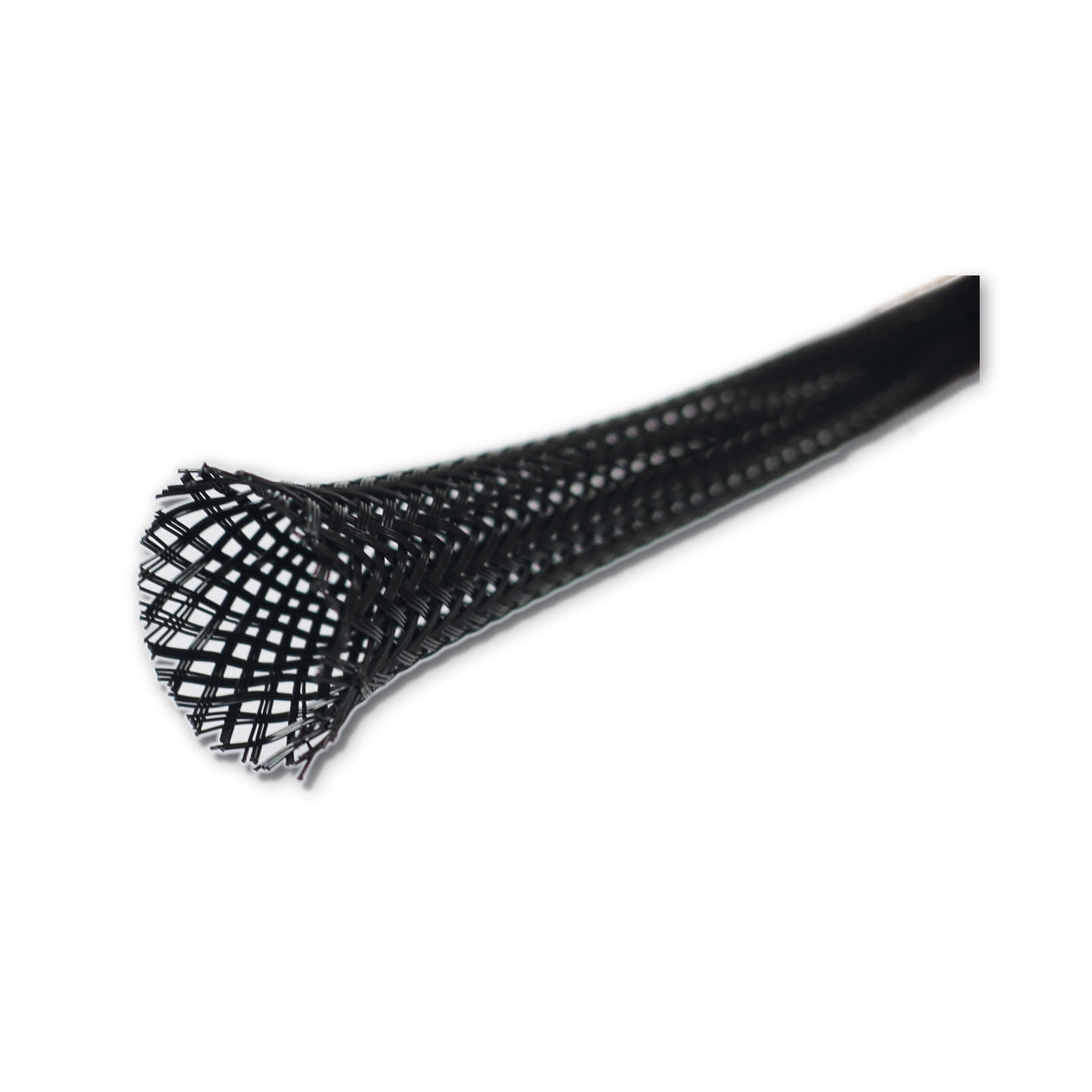 Geflechtschlauch schwarz, Polyester, halogenfrei, DIN 5510-2: Produktansicht