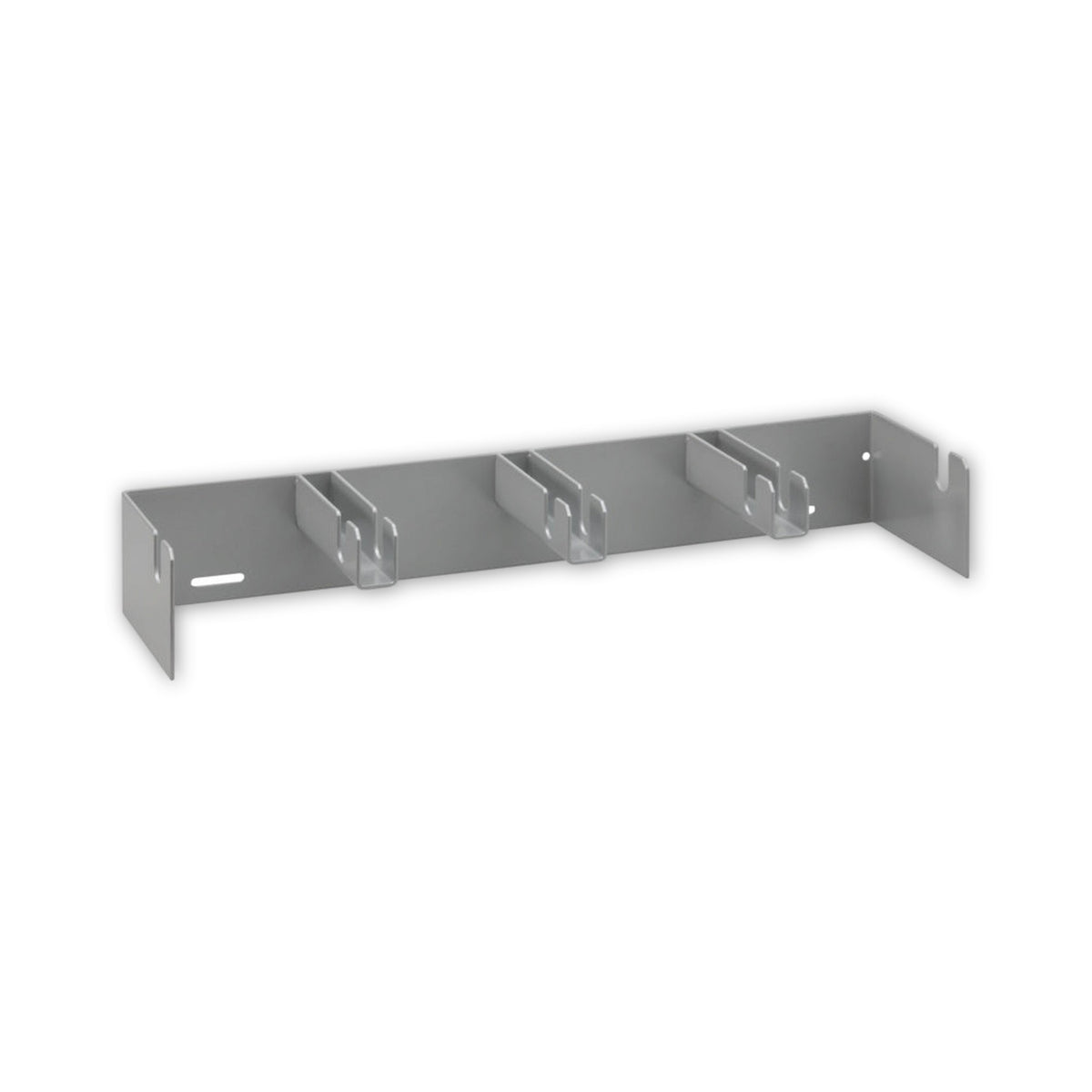 Kabelwandhalter 4-fach leer, weißaluminium, 70 × 455 × 125 mm: Produktansicht