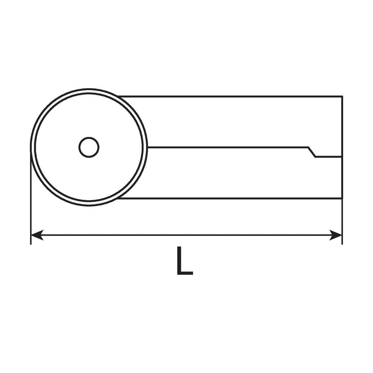 Kfz-Antennenadapter DIN auf ISO, 90 Grad abgewinkelt, 40 mm: Produktansicht