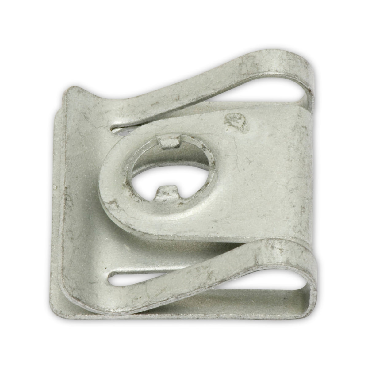 Kfz-Blechmutter, Stahl Zink-Lamelle silber, 25 × 25 mm: Produktansicht