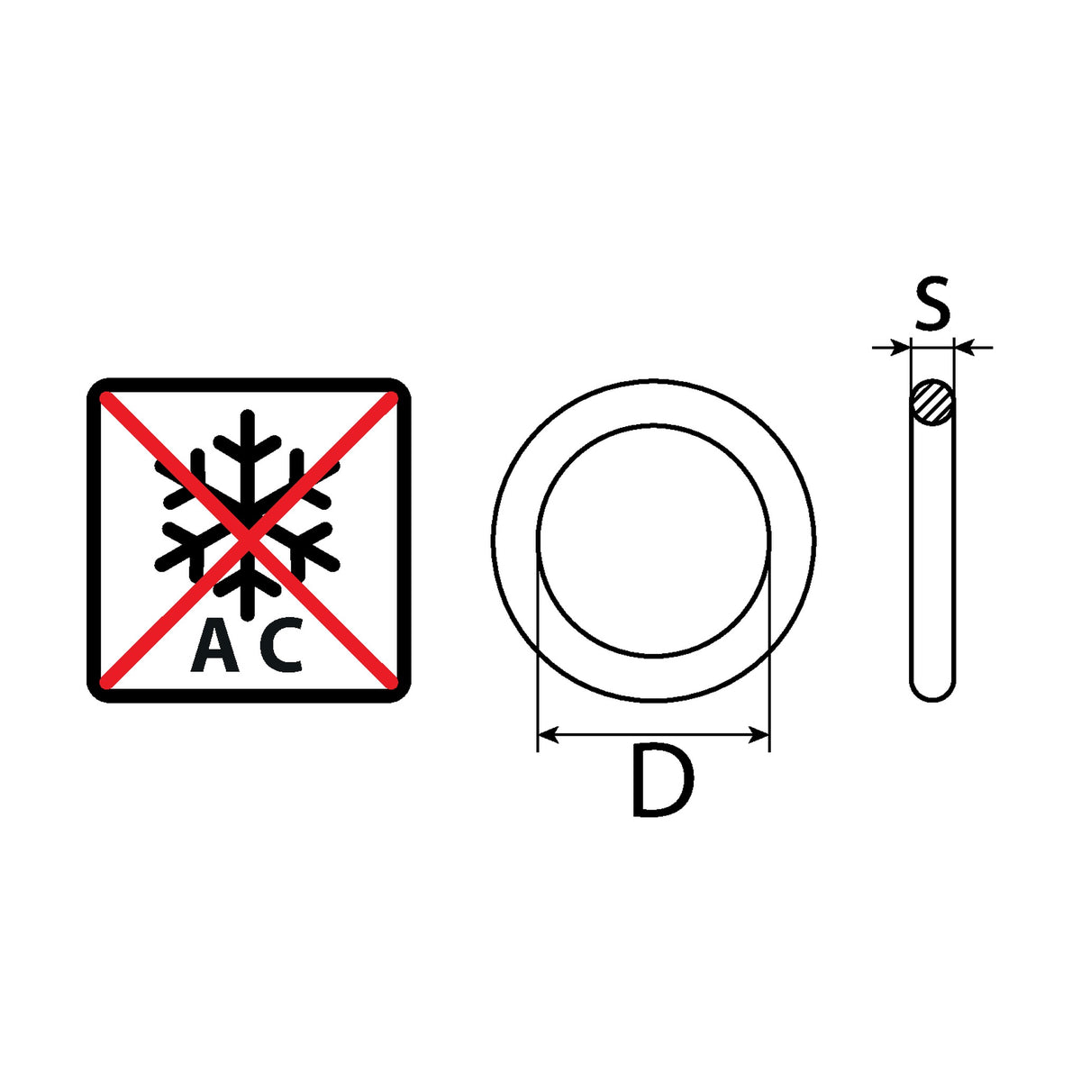 Kfz-Dichtring, NBR ölfest, bis 110 °C: Produktansicht