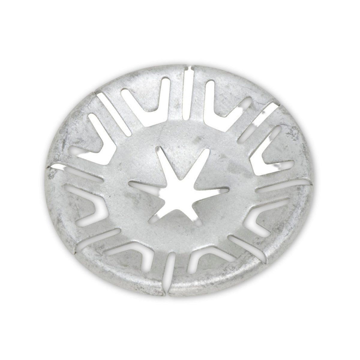 Kfz-Klemmscheibe silber, Metall, 30 mm, Bohrung 3,9 mm, Höhe 4,5 mm: Produktansicht