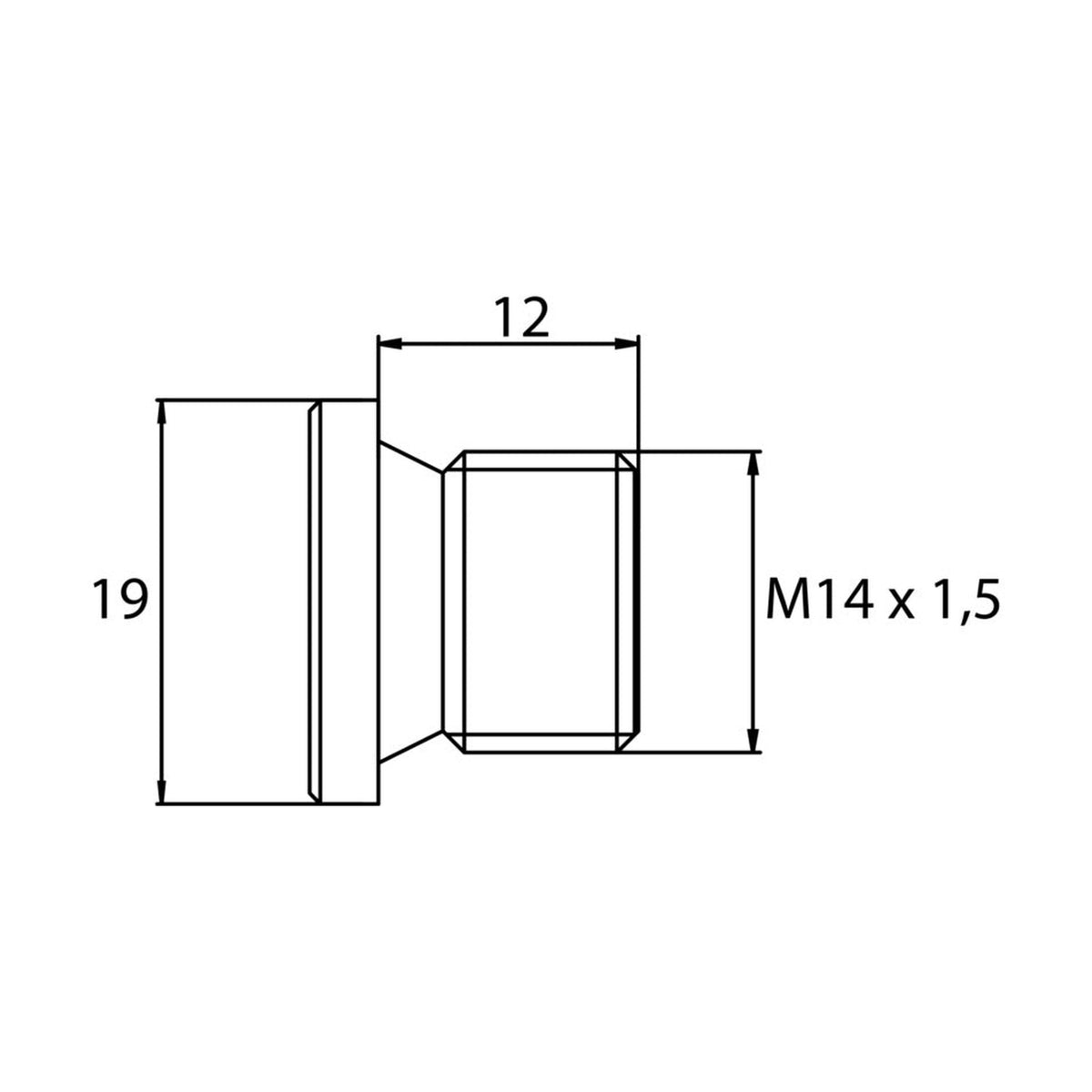 Kfz-Ölablassschraube M18 × 1,5 × 12, Stahl verzinkt: Produktansicht