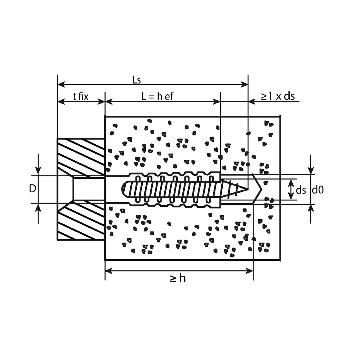 Metalldübel für Gasbeton, Stahl verzinkt, 8 × 38 mm: Produktansicht