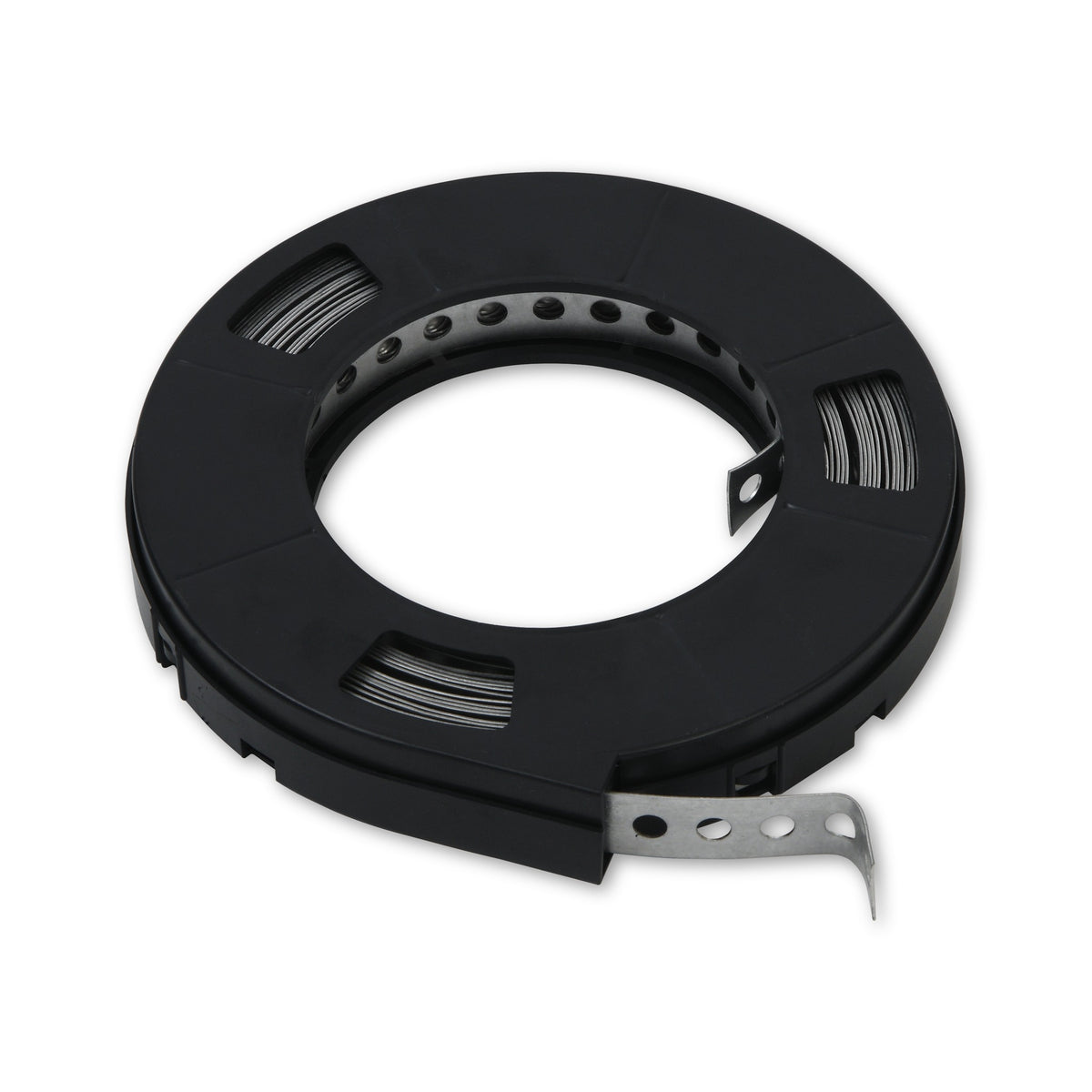 Montagelochband in Kunststoffkassette, Stahl verzinkt, 17 mm × 10 m: Produktansicht