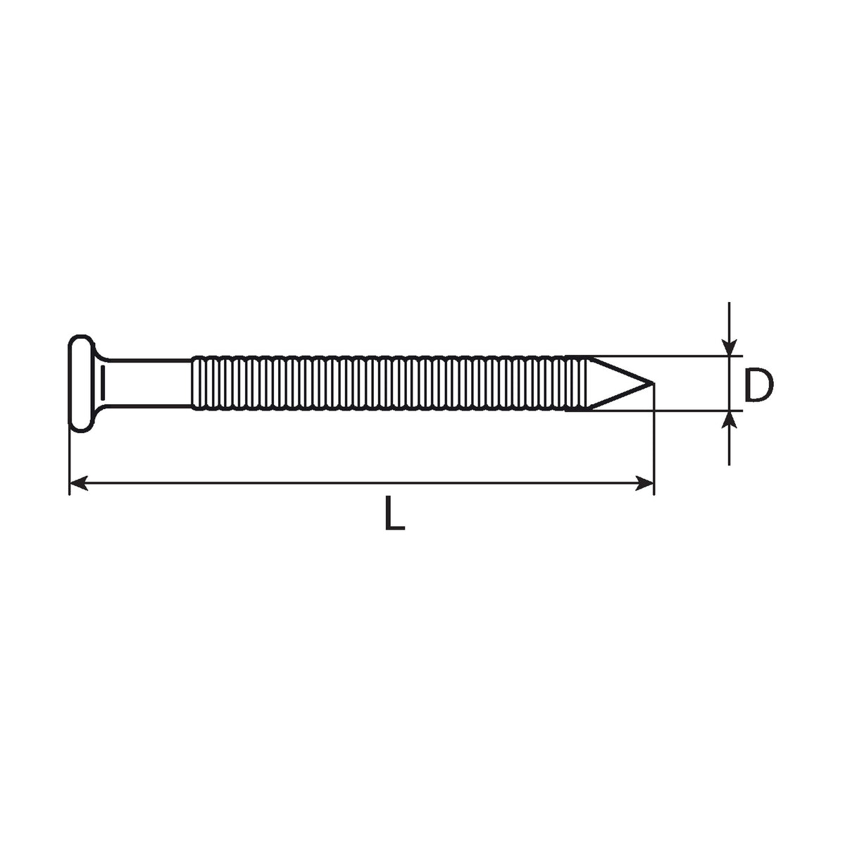 Paneelstift dunkelbraun mit Stauchkopf, Stahl, 1,75 × 32 mm: Produktansicht