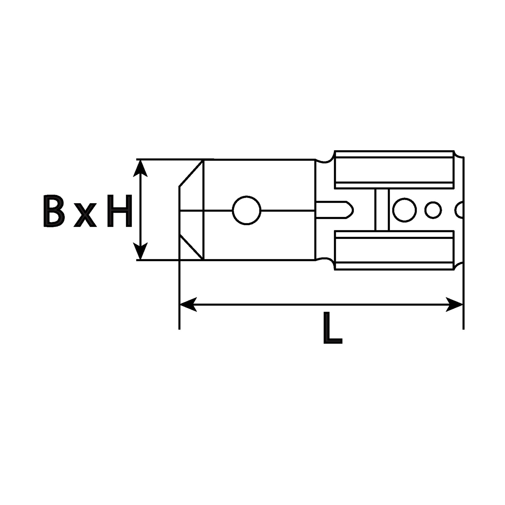 Steckverteiler unisoliert, Messing verzinnt, 6,6 × 0,8 mm: Produktansicht