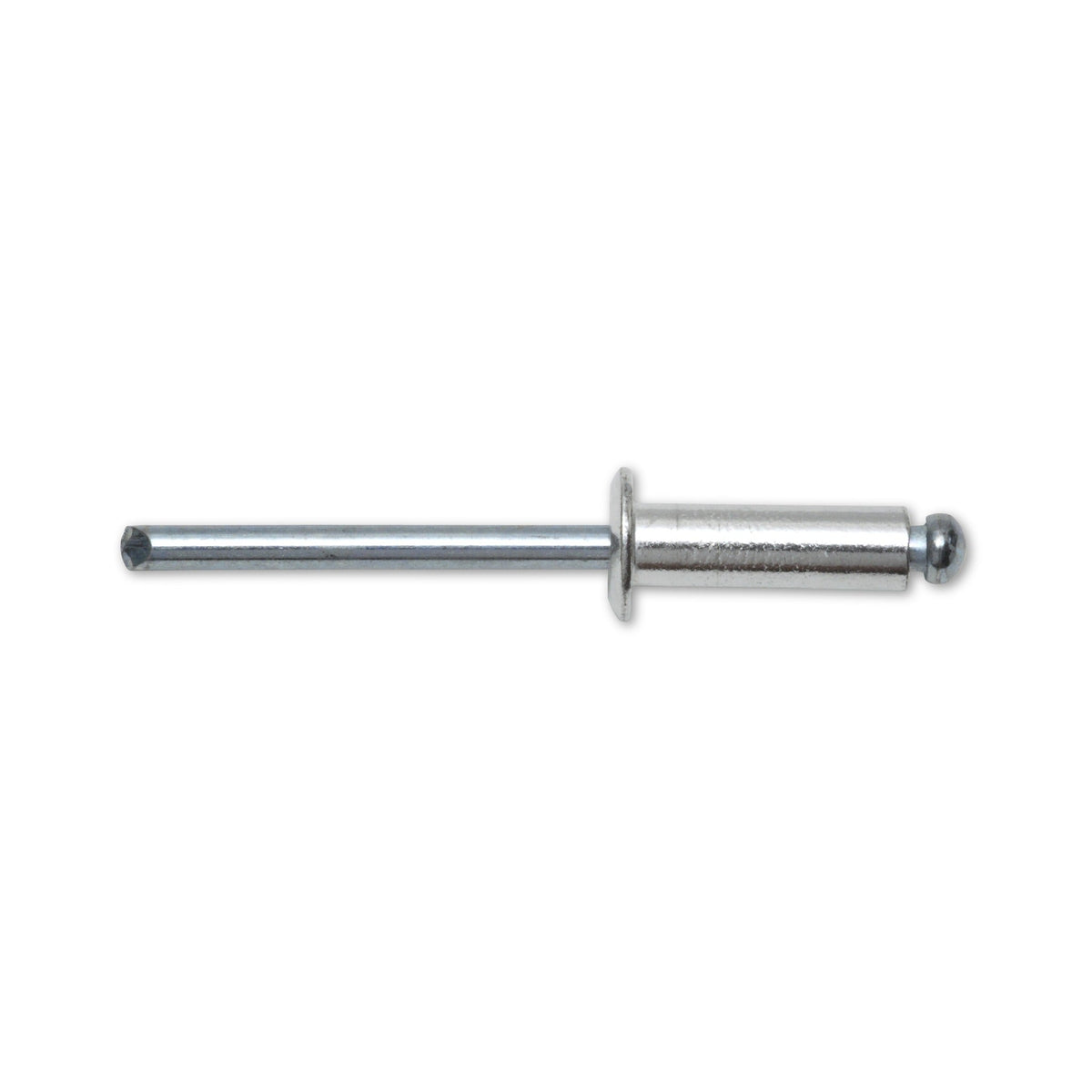 Blindniete mit Flachrundkopf aus Aluminium und Stahl in Seitenansicht