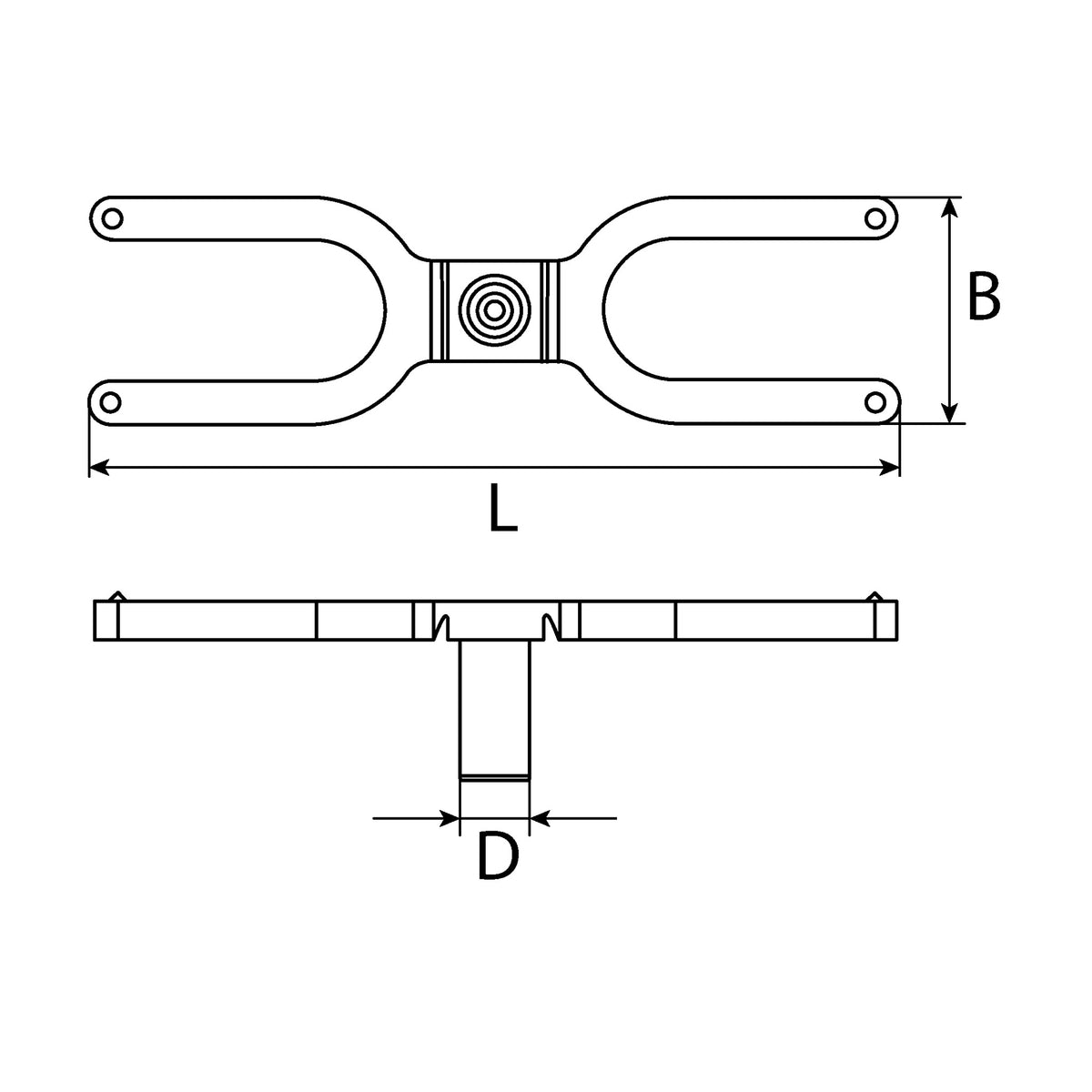Terrassenabstandshalter schwarz, Kunststoff, 88 × 25 mm: Produktansicht