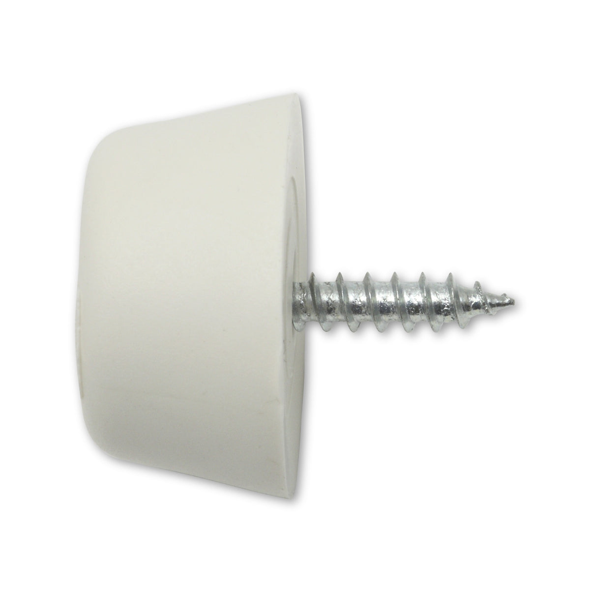 Wandpuffer mit Schraube weiß, Gummi, 20 mm, 4-teilig: Produktansicht