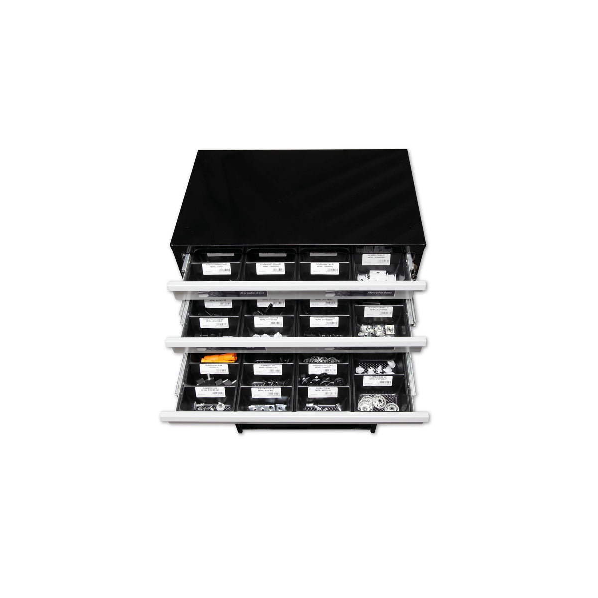 Werkstattregal Clips und Klammern bestückt, 1.165 × 540 × 345 mm: Produktansicht