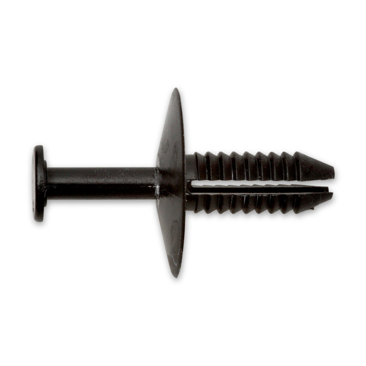 Kfz-Kunststoffspreizniet schwarz, dk 20 mm, L 15 mm, Bohrung 6 mm: Produktansicht