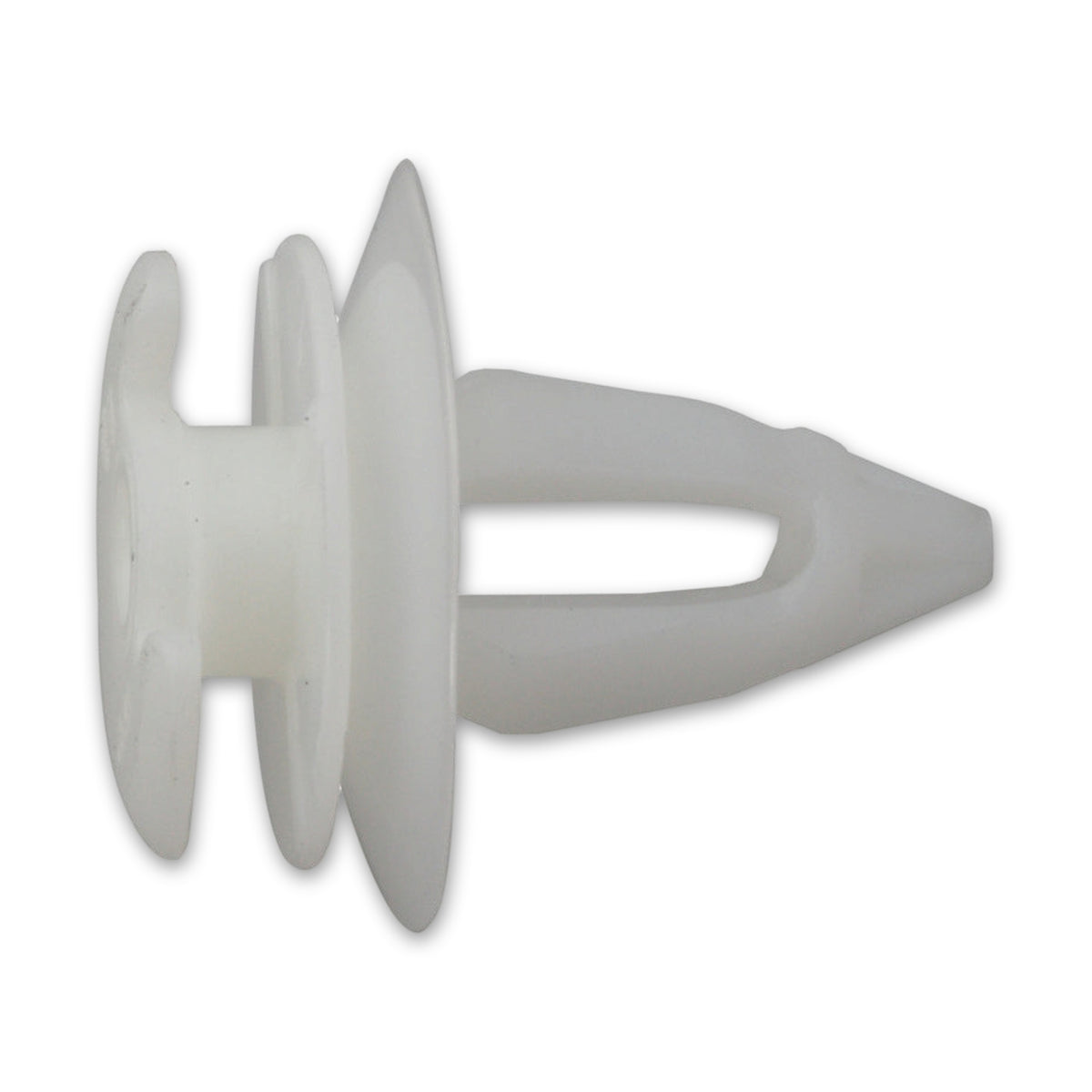 Kfz-Innenverkleidungsclip farblos, dk 18 mm, L 21 mm, Bohrung 8 mm: Produktansicht