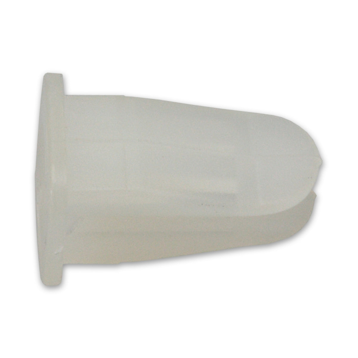 Kfz-Spreizmutter farblos, L 15 mm, Kopfbreite 9,6 mm: Produktansicht