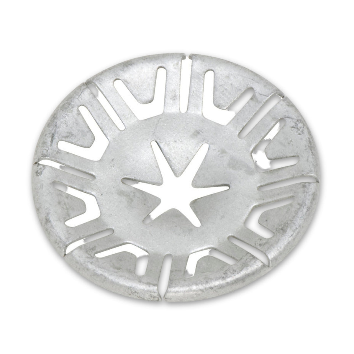 Kfz-Klemmscheibe silber, Metall, 30 mm, Bohrung 3,9 mm, Höhe 4,5 mm: Produktansicht