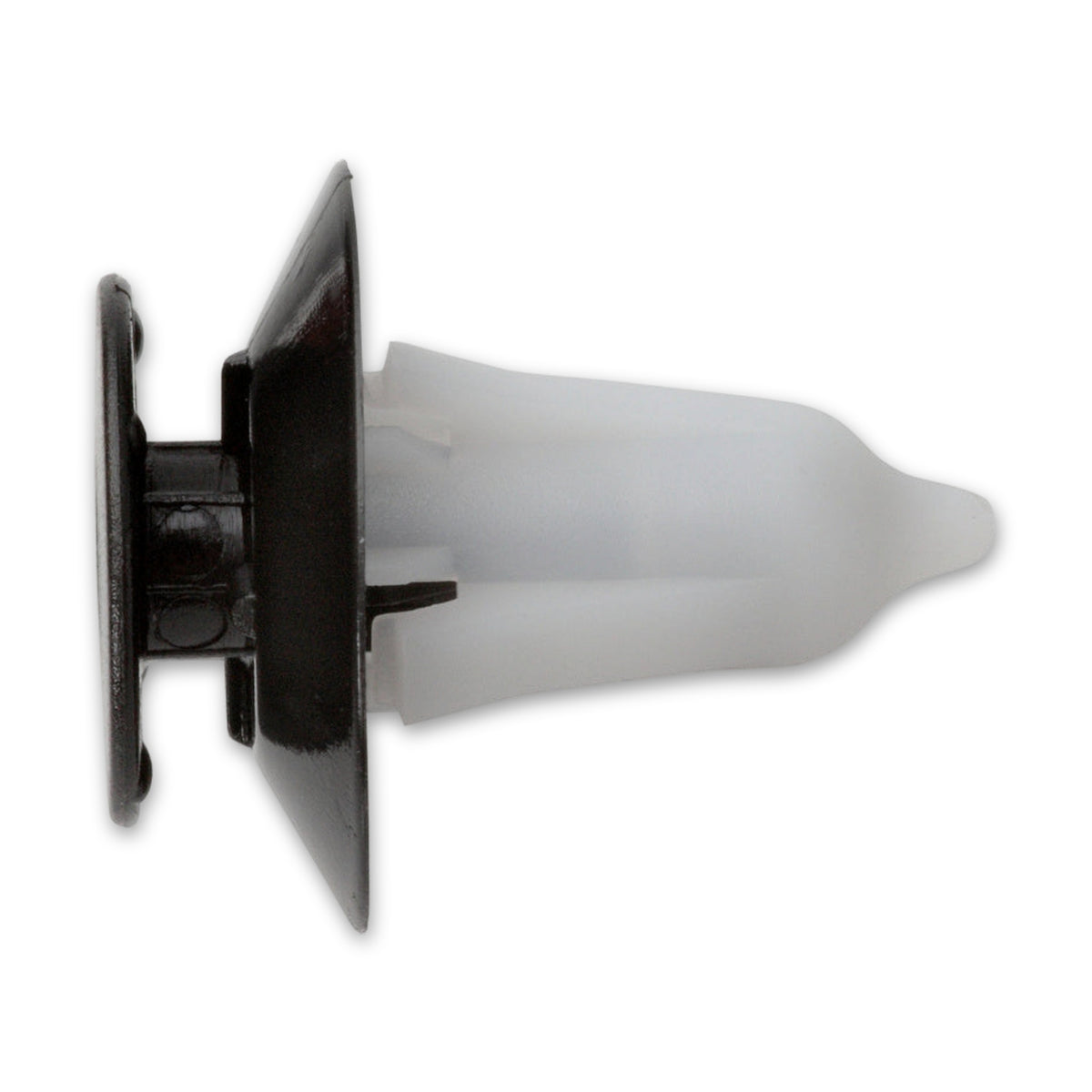 Kfz-Innenverkleidungsclip schwarz-weiß, dk 18,5 mm, L 21 mm: Produktansicht