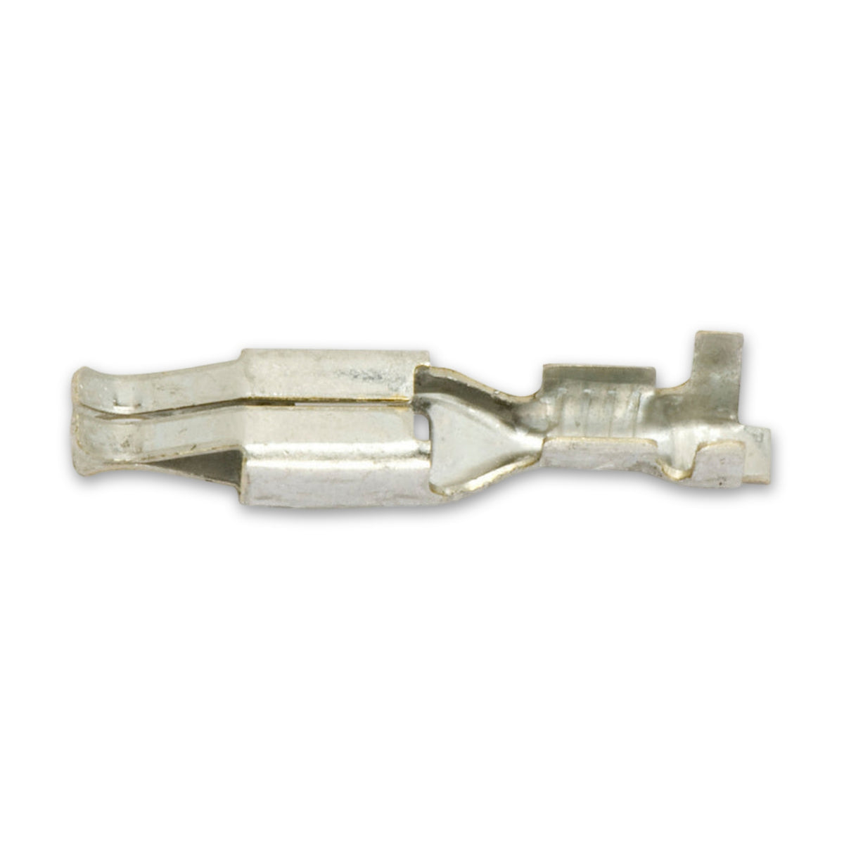 Flachfederstecker mit Rastnase unisoliert, Kupfer, 2,8 × 0,8 mm: Produktansicht