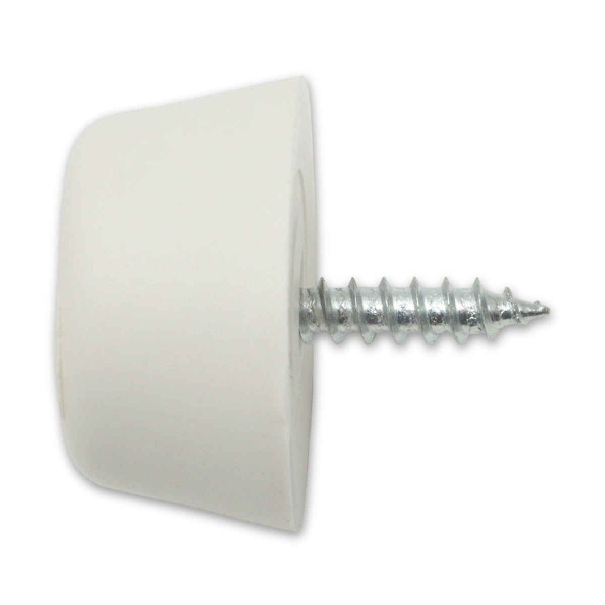 Wandpuffer mit Schraube weiß, Gummi, 20 mm, 4-teilig: Produktansicht