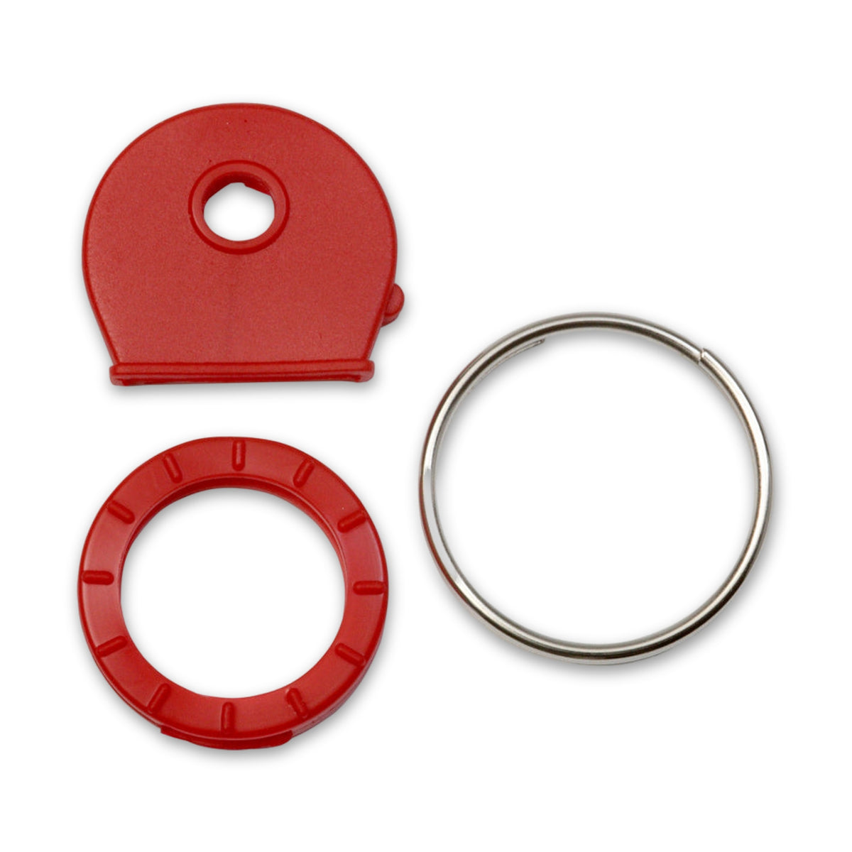 Schlüsselkennring-Set mit Kennkappen, Kunststoff, 25 mm, 16-teilig: Produktansicht