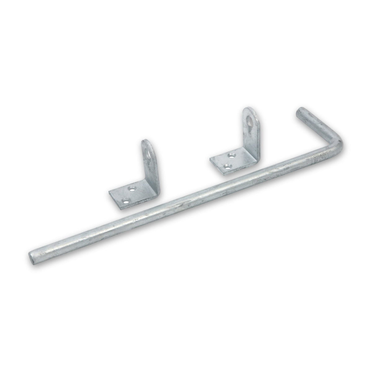 Bodenschieber mit zwei Haken, Stahl feuerverzinkt, 15 × 400 mm: Produktansicht