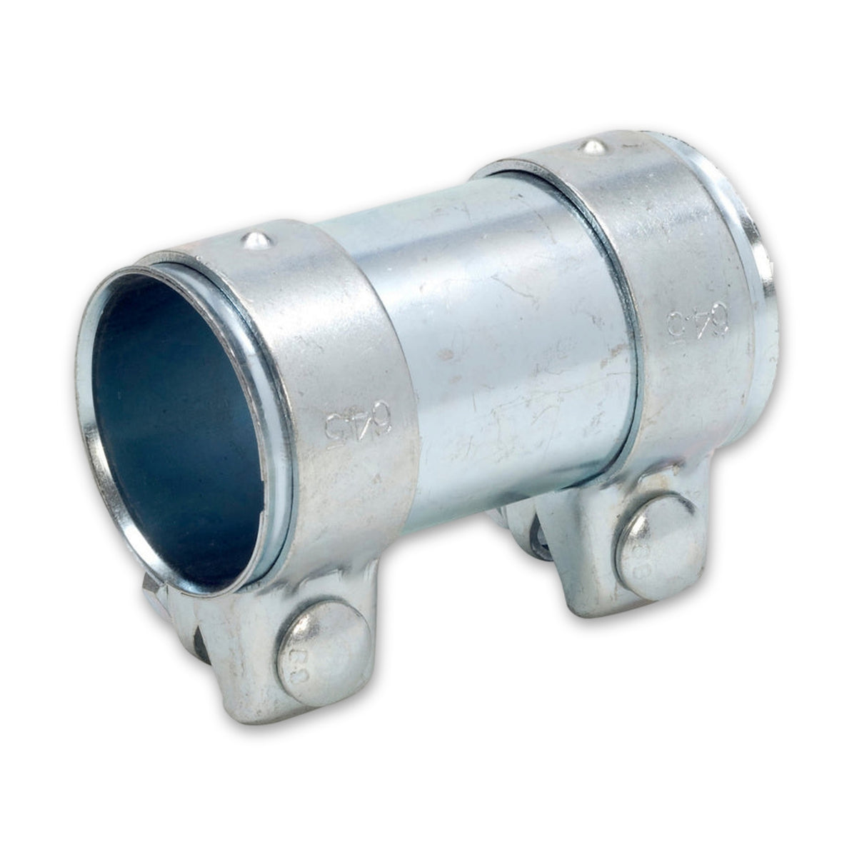 Kfz-Rohrverbinder für Auspuffanlagen, Stahl verzinkt, Bolzen 10 mm: Produktansicht